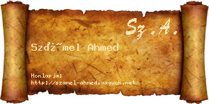 Számel Ahmed névjegykártya
